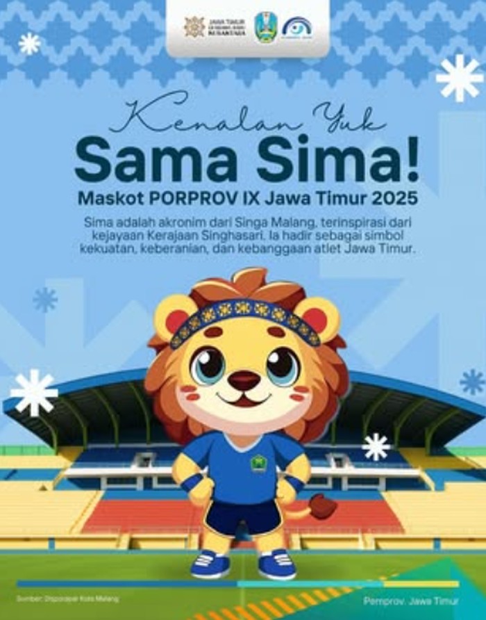 Sama Sima, Maskot Porprov IX Jawa Timur 2025.