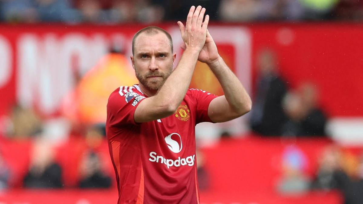 Christian Eriksen (foto) bersama Victor Lindelof dan Jonny Evans resmi dilepas Manchester United. (Foto: REUTERS/Chris Radburn)