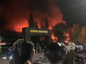 TNI Pastikan Tak Ada Korban Saat Markas Kodim Poso Kebakaran