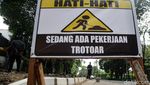 Trotoar di Kawasan Elit Jaksel Kini Ditata