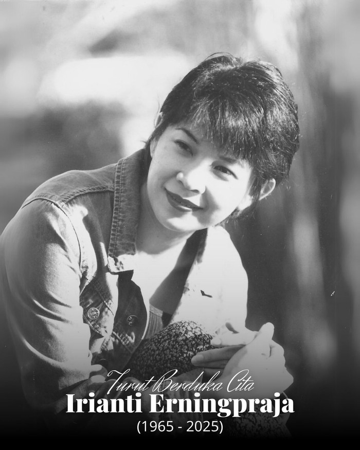 Irianti Erningpraja Penyanyi legendaris Irianti Erningpraja meninggal dunia di usia 59 tahun.