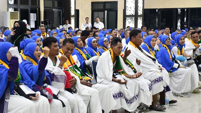 Jemaah haji yang akan berangkat ke Tanah Suci.