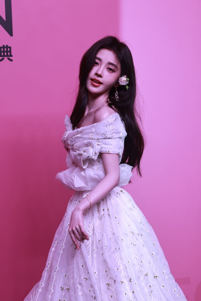 SHENZHEN, CHINA - OCTOBER 17: Singer Ju Jingyi attends Vogue Forces of Fashion 2024 event on October 17, 2024 in Shenzhen, Guangdong Province of China. (Photo by VCG/VCG via Getty Images)