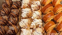 Bisa juga mencicipi Pretzel Croissant yang inovatif. Menu ini perpaduan antara croissant yang buttery dan pretzel tradisional yang asin gurih. Foto: detikcom/Riska Fitria