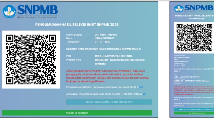 Keterangan peserta KIP Kuliah lulus UTBK SNBT 2025