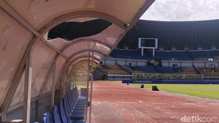 Kondisi terkini Stadion Gelora Bandung Lautan Api.