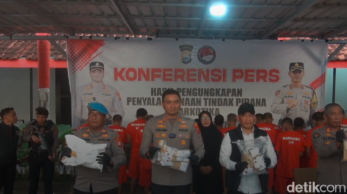 Konferensi pers Polres Gowa.