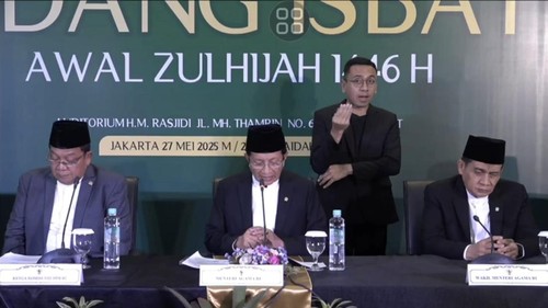 Konferensi Pers Sidang Isbat 1 Dzulhijjah 2025.