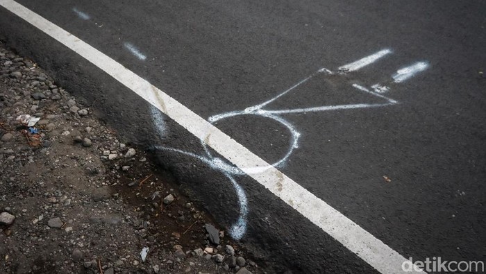 Lokasi kecelakaan yang menewaskan mahasiswa UGM.