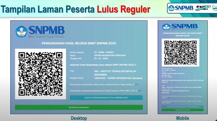Pengumuman UTBK SNBT 2025