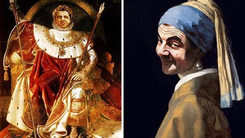 Mr Bean di lukisan klasik. Foto: mandal0re via Bored Panda  