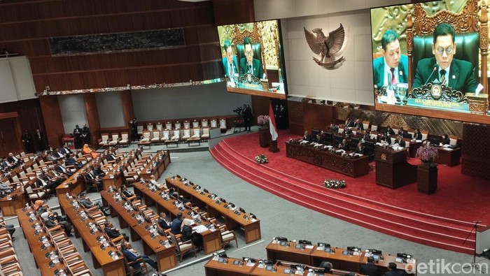 Sidang paripurna DPR RI, Selasa (27/5/2025). (Dwi Rahmawati/detikcom).
