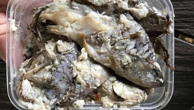 Tamba, ikan fermentasi suku Dayak.