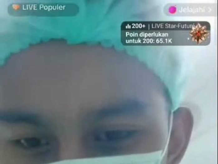 Viral nakes Jombang live TikTok saat operasi