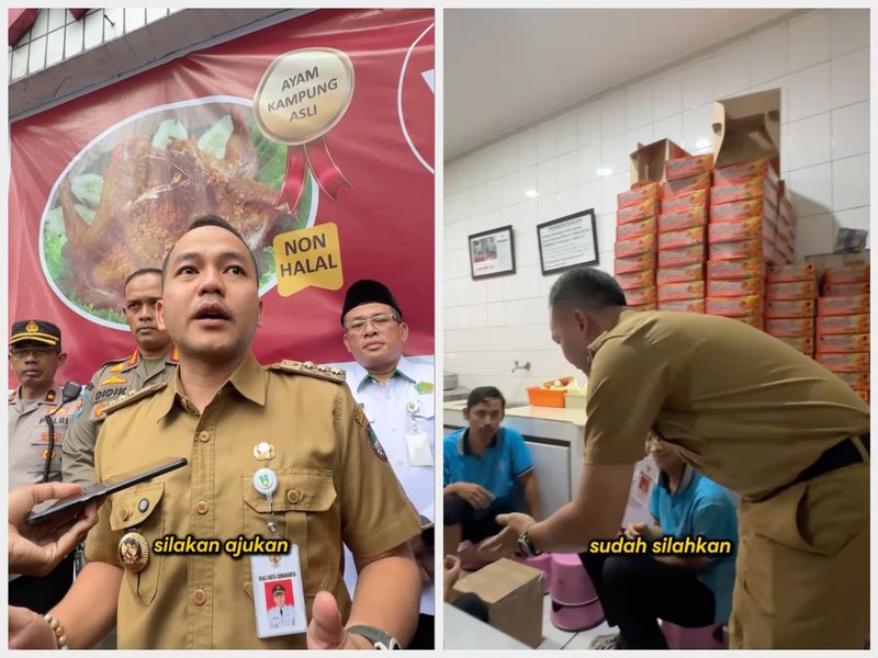Wali Kota Solo saat menyidak Ayam Goreng Widuran