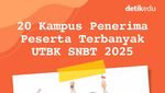 Infografis: 20 Kampus Penerima Peserta Terbanyak UTBK SNBT 2025