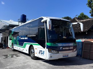 Ini Tantangan Bus AKAP Listrik Sumber Alam Rute Yogya-Bekasi
