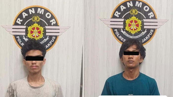 Duo jambret yang kerap beraksi di wilayah Jakarta Pusat ditangkap polisi. (dok.Istimewa)