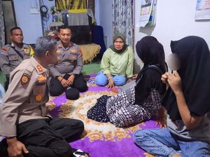 Gadis Yatim yang Dianiaya Tante Diangkat Anak Polres Kampar Riau