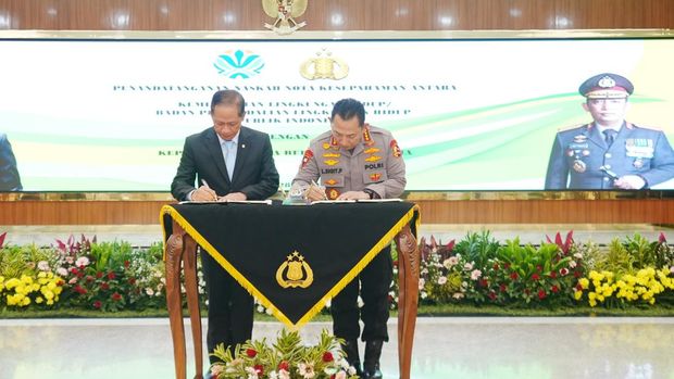 Kapolri teken MoU dengan Menteri Lindkungan Hidup