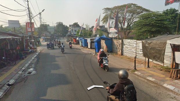 Lahan BMKG yang sempat diduduki GRIB Jaya dari citraan Google Earth (Tangkapan layar Google Earth)