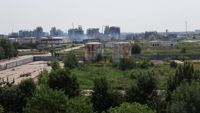 A view of the site of the chemical plant explosion in Gaomi, Shandong province, China May 28, 2025. REUTERS/Go Nakamura