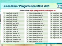 40+ Link Mirror PTN untuk Lihat Pengumuman UTBK SNBT 2025, Cek di Sini!