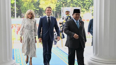 Foto-foto Istri Presiden Prancis di Jakarta, Ngobrol Bareng Anak Prabowo