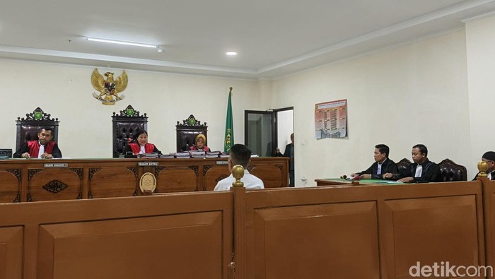 Sidang kasus sindikat uang palsu di UIN Makassar berlangsung di PN Sungguminasa.