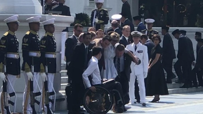 Technical Advisor Export Attractiveness and Trade Policy of President Macron, Victoire Vandeville, tiba-tiba terjatuh di Istana Merdeka