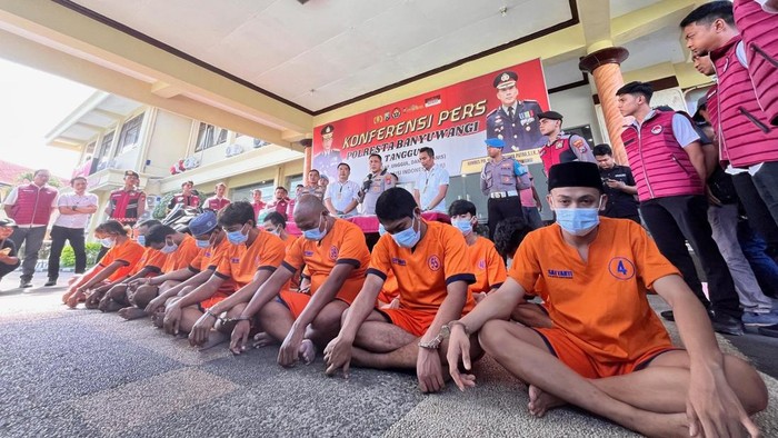 Tersangka kasus narkoba yang ditangkap Polresta Banyuwangi