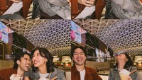Tak sendirian, tapi momen Vidi menikmati milkshake itu ditemani oleh Sheila. Mereka juga membagikan pose keren bersama dua gelas milkshake. Foto: Instagram @vidialdiano