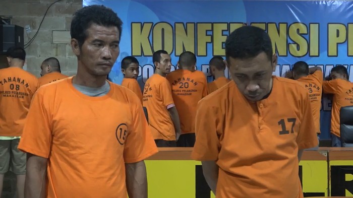 2 pelaku pencurian motor di Pelabuhan Paotere Makassar.