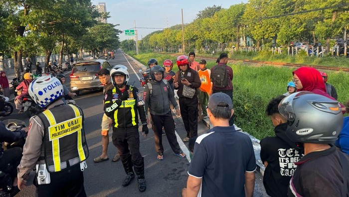 Aksi Kejar-kejaran Curanmor di Ahmad Yani, Pelaku Tercebur Selokan