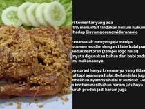 Pro Kontra Netizen Terhadap Kasus Ayam Goreng Widuran Nonhalal