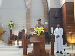 Kapolres Jakut Cek Ibadah Kenaikan Yesus Kristus di Gereja Kim Tae Gon