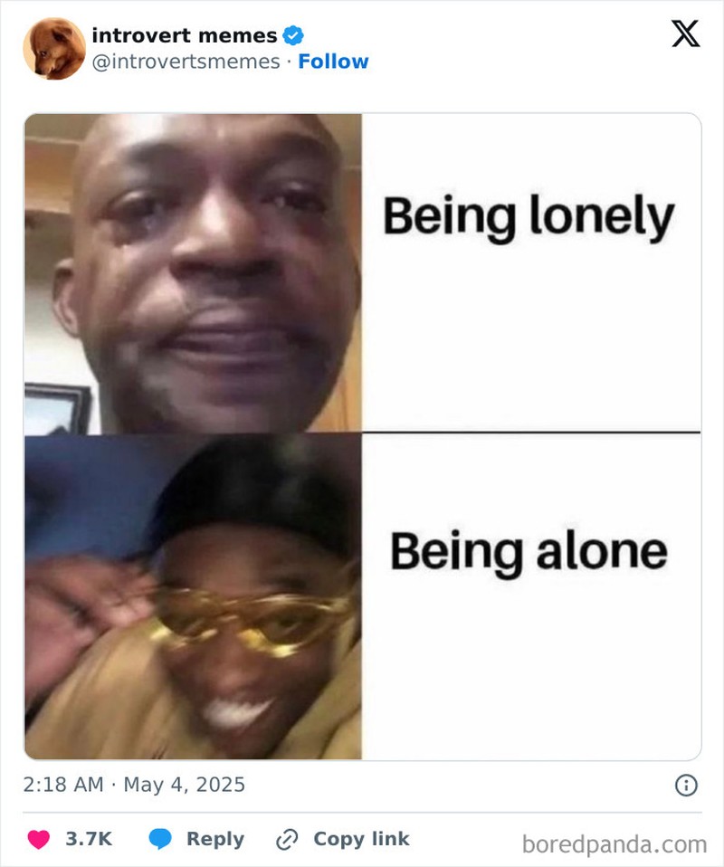 Kumpulan meme berikut ini pasti relate buat kaum introvert. Siapa yang introvert dan merasakan hal yang sama, coba absen di kolom komentar.