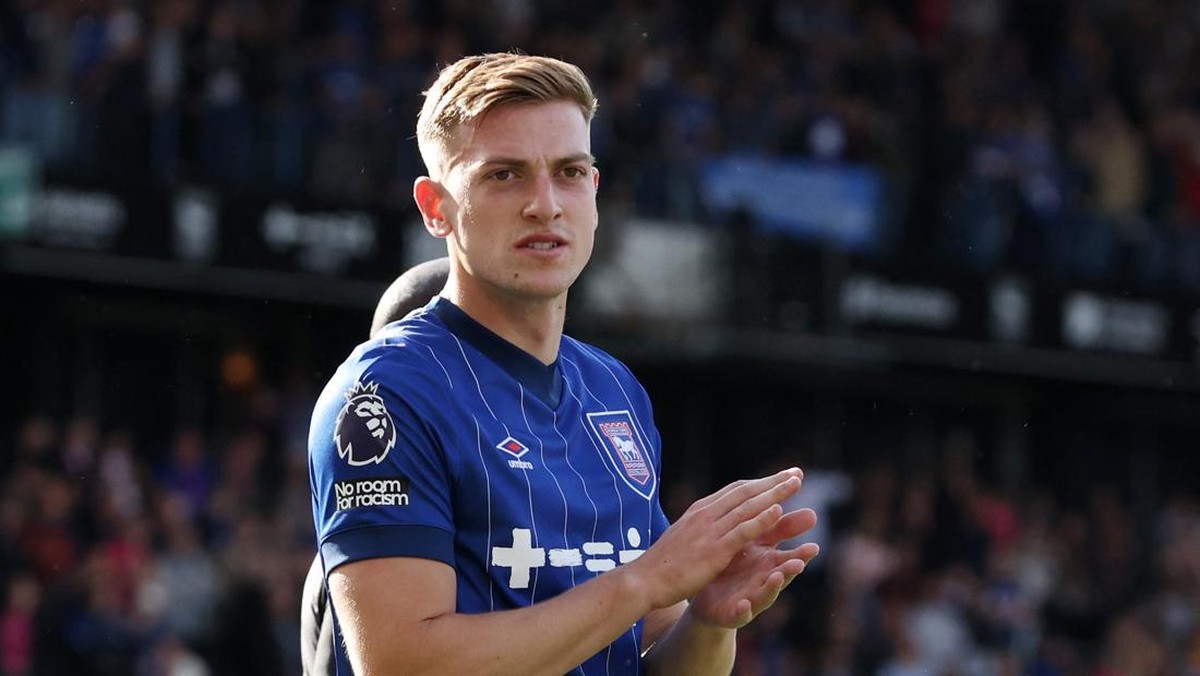 Penyerang Ipswich Town Liam Delap pilih gabung Chelsea musim depan (Action Images via Reuters/Cat Goryn)