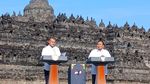 Kebersamaan Prabowo-Macron Berlatar Candi Borobudur