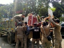 8 Motor Listrik Pedagang Kopi Keliling Diangkut Satpol PP Palembang