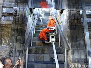 Ini Wujud Stairlift di Candi Borobudur Saat Kunjungan Prabowo-Macron