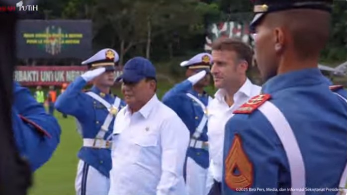 Presiden Prabowo dan Emmanuel Macron tiba di Magelang, Kamis (29/5/2025).
