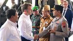 Suasana Penyambutan Presiden Prancis Macron di Akmil Magelang