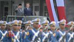 Suasana Penyambutan Presiden Prancis Macron di Akmil Magelang