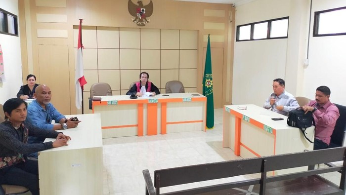 Sidang praperadilan jurnalis di PN Palu.
