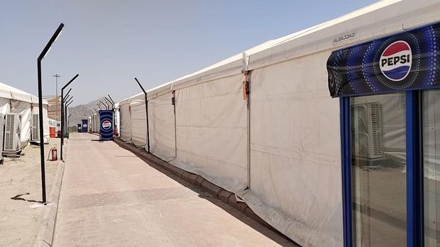 Situasi tenda wukuf di Arafah (Haris/detikcom)