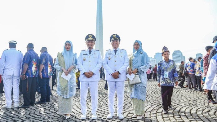 Agung Nugroho-Markarius setelah dilantik Presiden Prabowo Subianto di Jakarta. (Foto: dok Diskominfotik)
