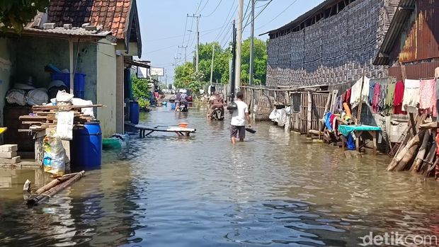Banjir rob di Sidoarjo
