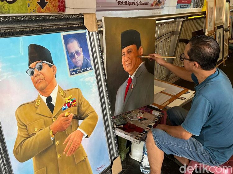 Deretan Wajah Presiden RI di Blok M dari Goresan Kuas