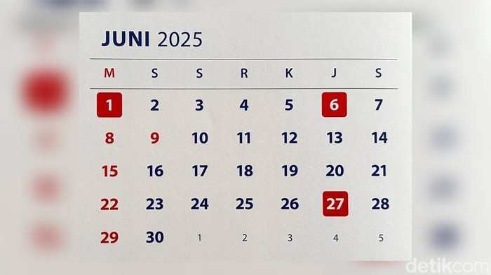 Kalender Juni 2025